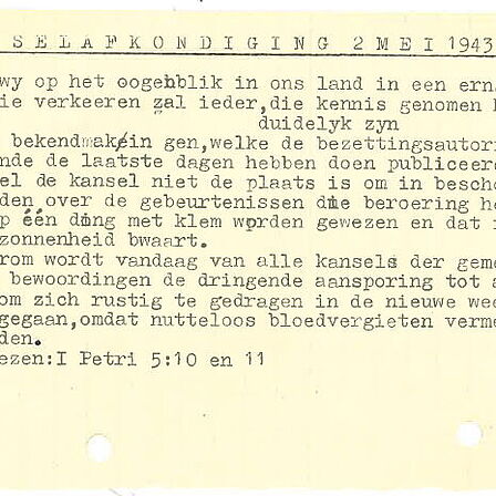 Afkondiging 2 mei 1943