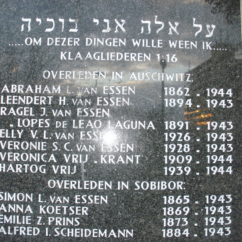 Gedenksteen Joodse slachtoffers